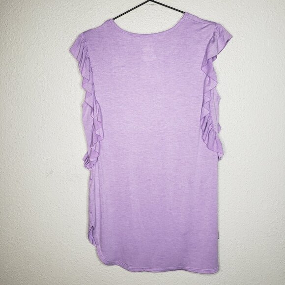 LOL Surprise Girls Sz 14 Ruffle Sleeve Zodiac Tank Top/Tunic, Purple - Picture 3 of 4